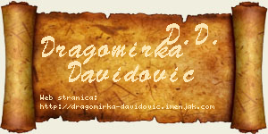 Dragomirka Davidović vizit kartica